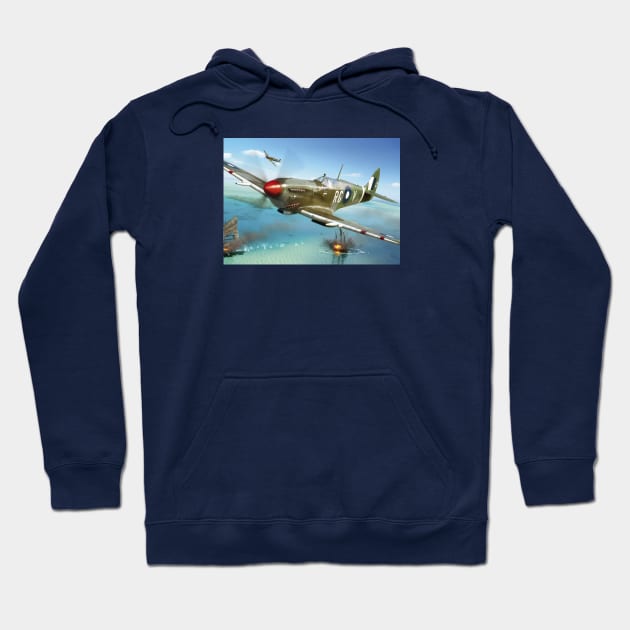 RAF Asian Spitfire Patrol Hoodie by Aircraft.Lover